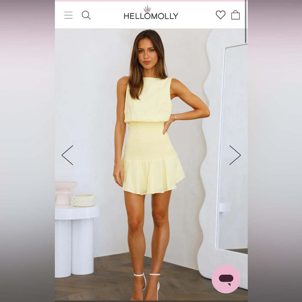 Hello Molly Meadow Flower Dress Lemon size L